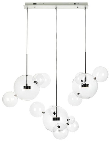 Lampa wisząca CAPRI LINE 3 - szklane kule czarne