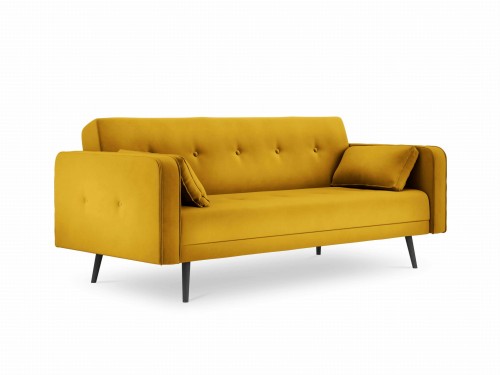 Kompaktowa sofa rozkładana Jasper musztardowa