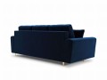 Rozkładana 3-osobowa sofa Moghan atramentowa na złotych nóżkach