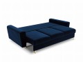 Rozkładana 3-osobowa sofa Moghan atramentowa na złotych nóżkach