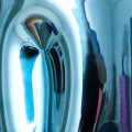 Chromowany wazon niebieski HK Living