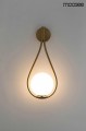 Złota lampa ścienna Roma