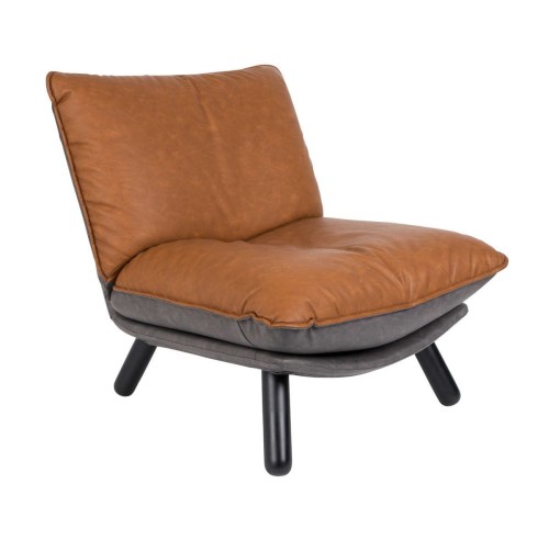 Fotel Lazy Sack ekoskóra koniakowy Zuiver