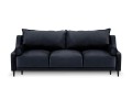 3-osobowa sofa z funkcją spania do salonu Rutile Lea granatowy aksamit