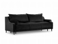 3-osobowa sofa z funkcją spania do salonu Rutile Lea czarny aksamit