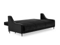 3-osobowa sofa z funkcją spania do salonu Rutile Lea czarny aksamit