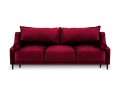 3-osobowa sofa z funkcją spania do salonu Rutile Lea czerwony aksamit