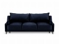 3-osobowa sofa z funkcją spania do salonu Rutile Lea atramentowy aksamit