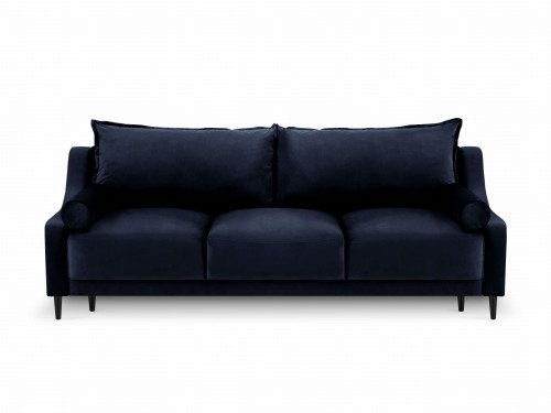 3-osobowa sofa z funkcją spania do salonu Rutile Lea atramentowy aksamit