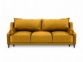 3-osobowa sofa z funkcją spania do salonu Rutile Lea żółty aksamit
