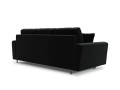 Rozkładana 3-osobowa sofa Moghan czarna na metalowych nóżkach