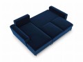 Rozkładana sofa narożna Moghan atramentowa na czarnych nóżkach