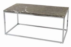 Stolik kawowy Accent 110 szary marmur chromowany