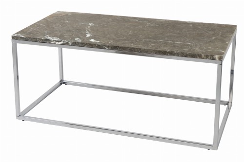 Stolik kawowy Accent 110 szary marmur chromowany