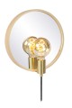 Złoty Kinkiet Reflex z lusterkiem