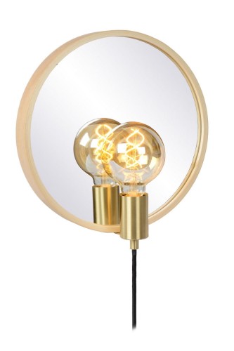 Złoty Kinkiet Reflex z lusterkiem