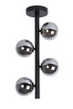 Nowoczesna lampa sufitowa Tycho klosze dymione