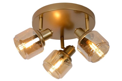Szklana lampa sufitowa Bjorn złota