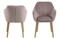 Krzesło Emilia Velvet pudrowy roż Actona