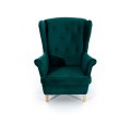 Fotel uszak glamour pikowany Aros