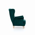 Fotel uszak glamour pikowany Aros
