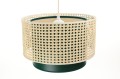Rattanowa Lampa wisząca Boho Bali zielona