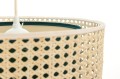 Rattanowa Lampa wisząca Boho Bali zielona