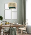 Rattanowa Lampa wisząca Boho Bali zielona