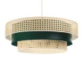 Rattanowa Lampa wisząca Boho Bali zielona 3