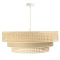 Rattanowa Lampa wisząca Boho Bali beżowa 3