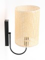 Lampa ścienna Boho Bali rattanowy klosz
