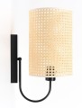 Lampa ścienna Boho Bali rattanowy klosz
