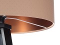Lampa podłogowa Tripod pikowana eko skóra czarna podstawa