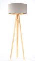 Lampa podłogowa Tripod kremowa tkanina 