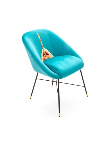 Krzesło Seletti Drill niebieskie