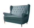 Sofa Glamour pikowana dwuosobowa Aros