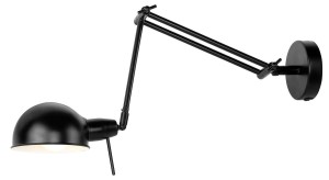 CZARNA LAMPA ŚCIENNA GLASGOW Romi