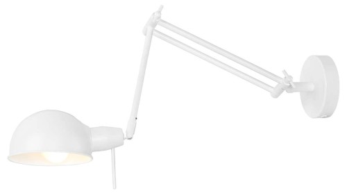 BIAŁA LAMPA ŚCIENNA GLASGOW Romi
