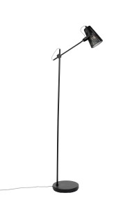 Czarna lampa podłogowa Focus - White Label Living 