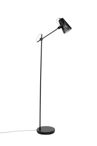Czarna lampa podłogowa Focus - White Label Living 