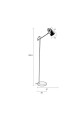 Czarna lampa podłogowa Focus - White Label Living 