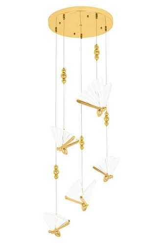 Lampa wisząca Butterfly Disc 5 złota