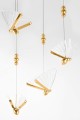 Lampa wisząca Butterfly Disc 5 złota