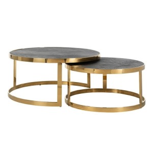 Zestaw stolików kawowych Blackbone Gold RICHMOND