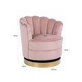 Fotel obrotowy Mila Pink Velvet RICHMOND