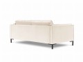 Sofa 3-osobowa Luis beżowy aksamit na czarnych nóżkach