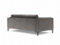 Sofa 3-osobowa Luis jasno szary aksamit na czarnych nóżkach