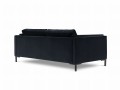 Sofa 3-osobowa Luis aksamit granatowy na czarnych nóżkach