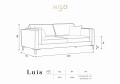 Sofa 3-osobowa Luis aksamit granatowy na czarnych nóżkach