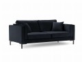 Sofa 3-osobowa Luis aksamit granatowy na czarnych nóżkach